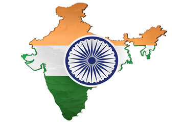 india map with flag