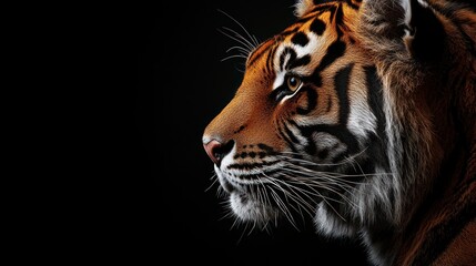 Obraz premium Majestic Tiger Profile: A Captivating Portrait
