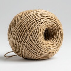A round ball of natural brown twine or string