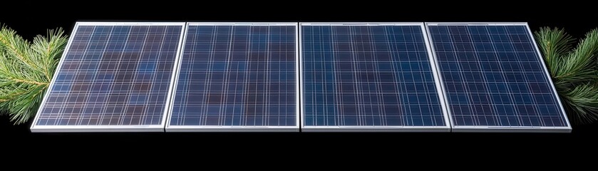 Fototapeta premium Innovative solar panels showcasing sustainable energy solutions.