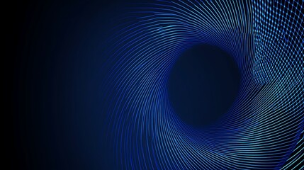 Blue Abstract Vortex Background.