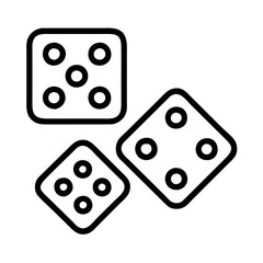Dice vector illustration for casino games and board games luck and chance graphic design element