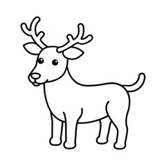 Dog Wearing Reindeer Antlers Coloring Book for Toddlers
