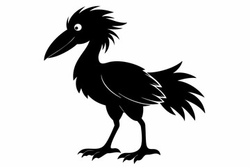 shoebill sihouette black vector