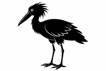 Fototapeta premium shoebill sihouette black vector