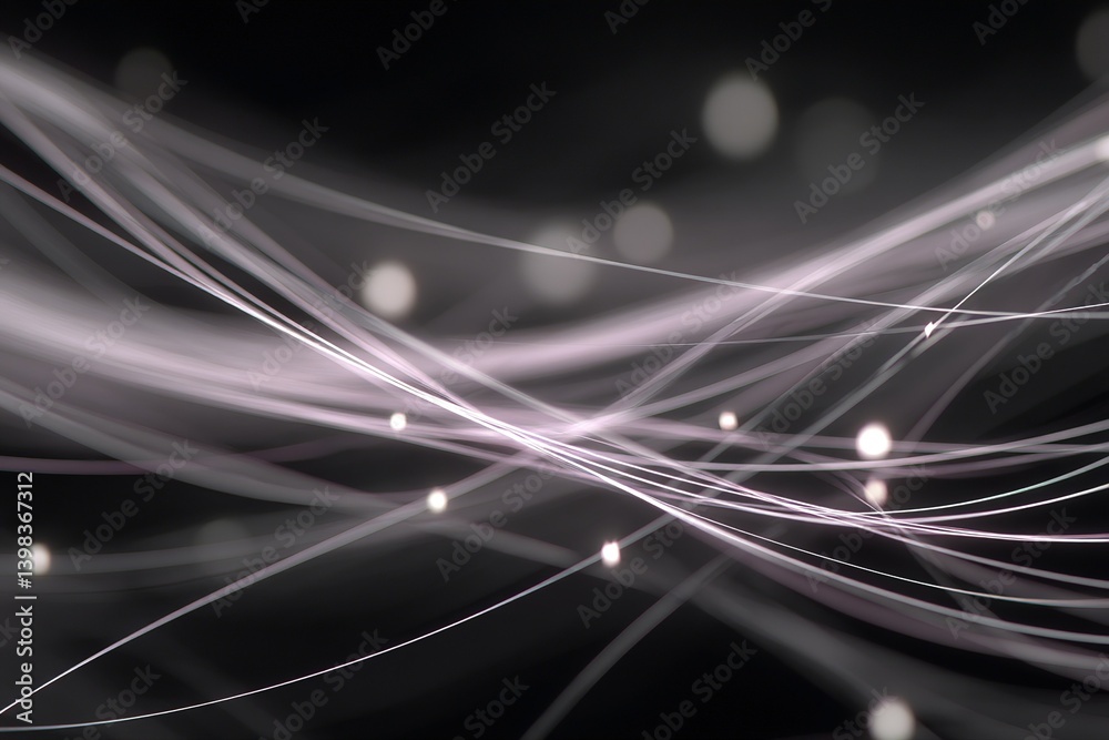 Poster subtle light trails and soft glow create an ethereal background effect in this abstract composition