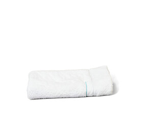 Illustration of a Cute Rolled Up White Bath Towel, Softness and Comfort for Spa and Home Relaxation Depicted in a Cozy Arrangement, Perfect for Designs