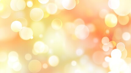 Abstract Background of Golden and Peach Bokeh Lights