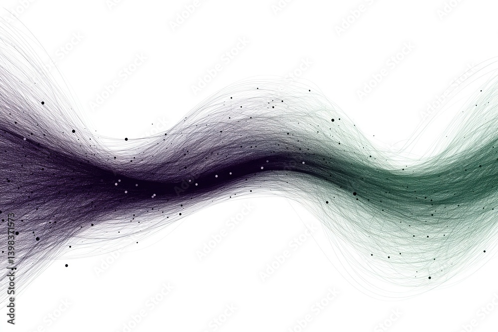 Poster Colorful waves flow in a dynamic and abstract pattern showcasing energy and movement in a digital art creation