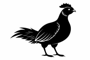 Obraz premium Prairie chicken silhouette black vector