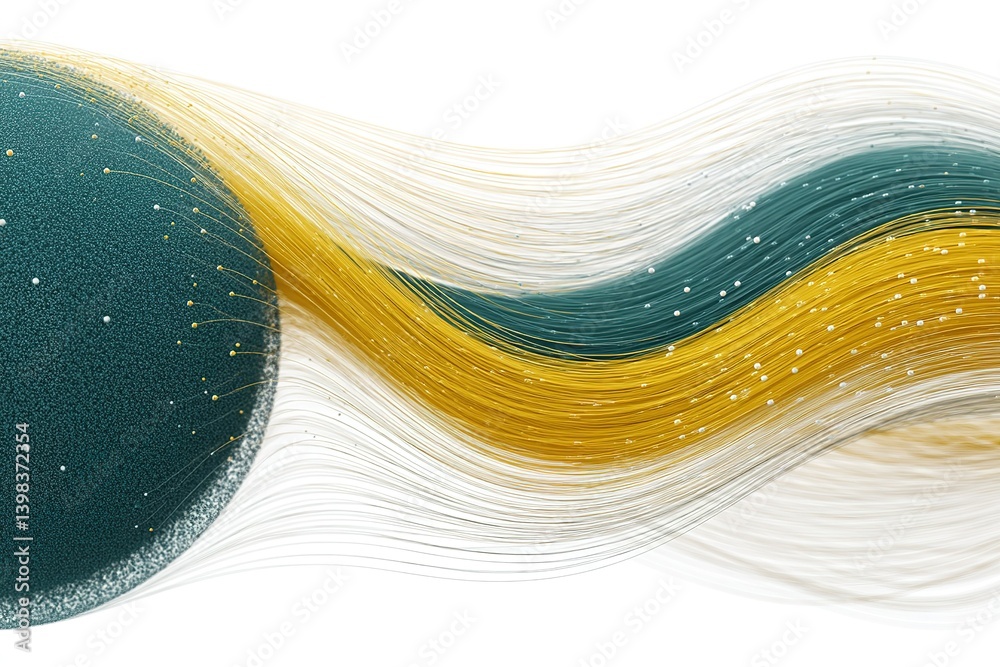Poster swirling colors and textures create a dynamic visual interpretation of motion and energy in an abstr