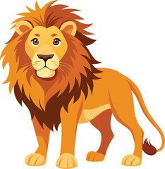 Lion silhouette with white background 