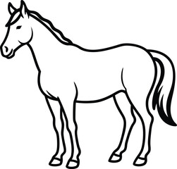 horse with white background