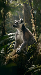 Obraz premium A ring-tailed lemur