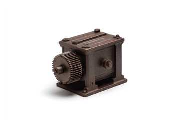 vintage industrial object isolated on white background
