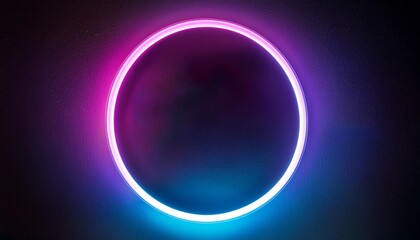 Neon lights shining gently in the darkness