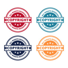 Copyright badge rubber stamp vector