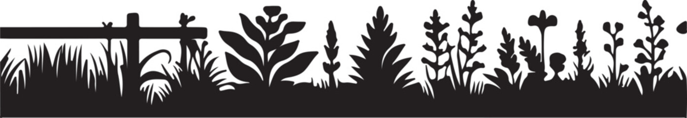 grass silhouette vector
