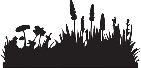 grass silhouette vector