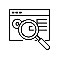 Website seo audit and analysis with magnifying glass for search engine optimization results