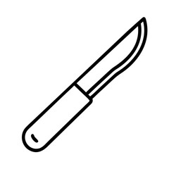 Isolated vector illustration of a hunting knife camping knife survival knife for outdoor use