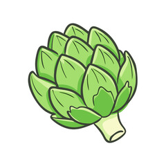 artichoke icon, artichoke vector illustration-simple illustration of artichoke, perfect for artichoke logos and icons