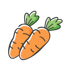 baby carrots icon, baby carrots vector illustration-simple illustration of baby carrots, perfect for baby carrots logos and icons
