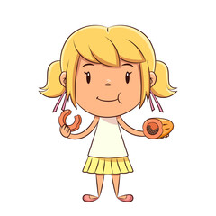 Little girl eating papaya