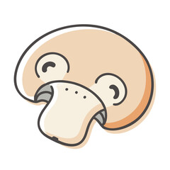 button mushroom icon, button mushroom vector illustration-simple illustration of button mushroom, perfect for button mushroom logos and icons
