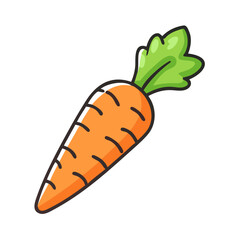 carrot icon, carrot vector illustration-simple illustration of carrot, perfect for carrot logos and icons