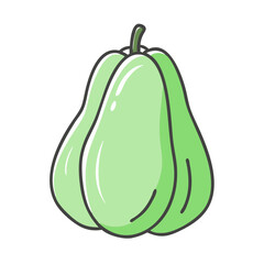 chayote icon, chayote vector illustration-simple illustration of chayote, perfect for chayote logos and icons