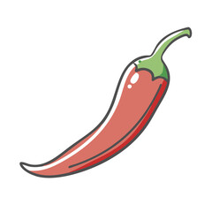 chili pepper icon, chili pepper vector illustration-simple illustration of chili pepper, perfect for chili pepper logos and icons