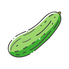 cucumber icon, cucumber vector illustration-simple illustration of cucumber, perfect for cucumber logos and icons