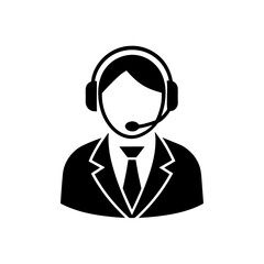 Support Call Center Agent Icon Help Service Symbol