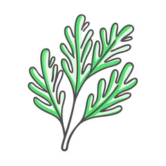 dill icon, dill vector illustration-simple illustration of dill, perfect for dill logos and icons