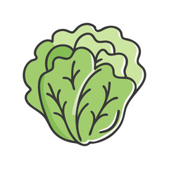 lettuce head icon, lettuce head vector illustration-simple illustration of lettuce head, perfect for lettuce head logos and icons