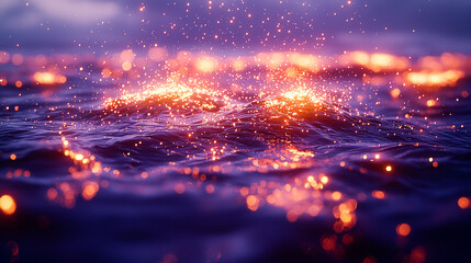 Obraz premium Witness the mesmerizing beauty of rain and sunlight in perfect harmony, as each drop reflects the world around it in stunning hy