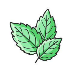 mint leaves icon, mint leaves vector illustration-simple illustration of mint leaves, perfect for mint leaves logos and icons