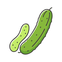 pickled cucumber icon, pickled cucumber vector illustration-simple illustration of pickled cucumber, perfect for pickled cucumber logos and icons