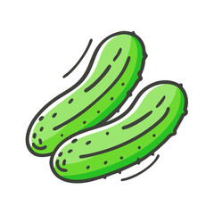 pickled cucumber icon, pickled cucumber vector illustration-simple illustration of pickled cucumber, perfect for pickled cucumber logos and icons