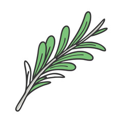 Obraz premium rosemary sprig icon, rosemary sprig vector illustration-simple illustration of rosemary sprig, perfect for rosemary sprig logos and icons
