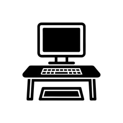 Fototapeta premium Educational Computer Lab Icon Learning Technology Symbol