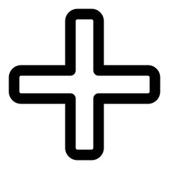 Obraz premium Add icon, plus sign, new, create, UI, line