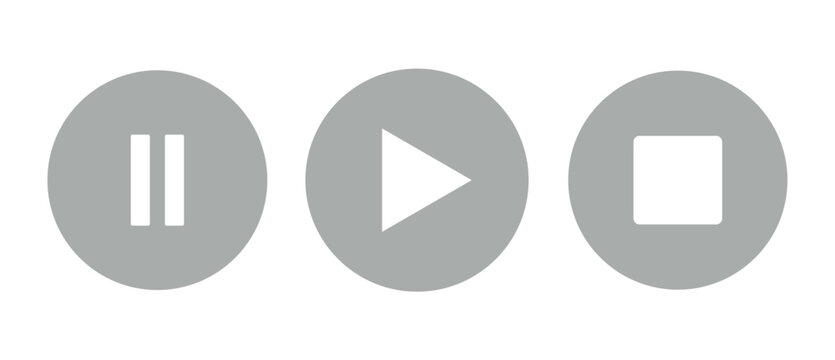 push play stop button. push play stop button for media, video, reel and web, app, ui. push play stop symbol png and vector illustration on transparent background