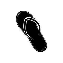Casual Flip Flop Icon Summer Footwear Symbol
