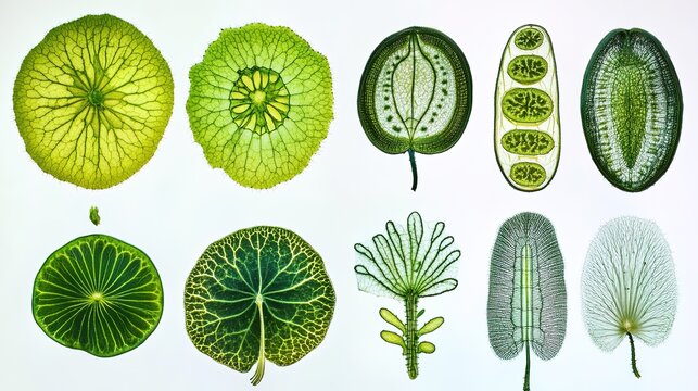 Comparative analysis of monocot and dicot plant structures botanical study scientific environment detailed view