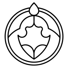 Continuous One Line Art Ecology Icon Sustainable Design Vector for Eco Friendly Concepts