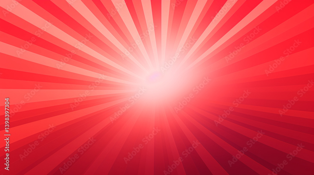 Poster a red radial gradient background featuring laser spiral rays, perfect for futuristic tech-themed dis