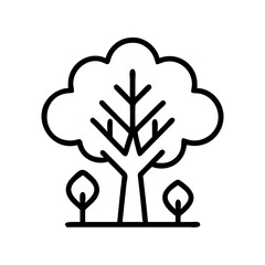 Tree vector graphic illustration icon design with nature and forest elements isolated design element