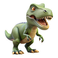 Fototapeta premium Adorable Cartoon T Rex Dinosaur Illustration Perfect for Children's Books or Games